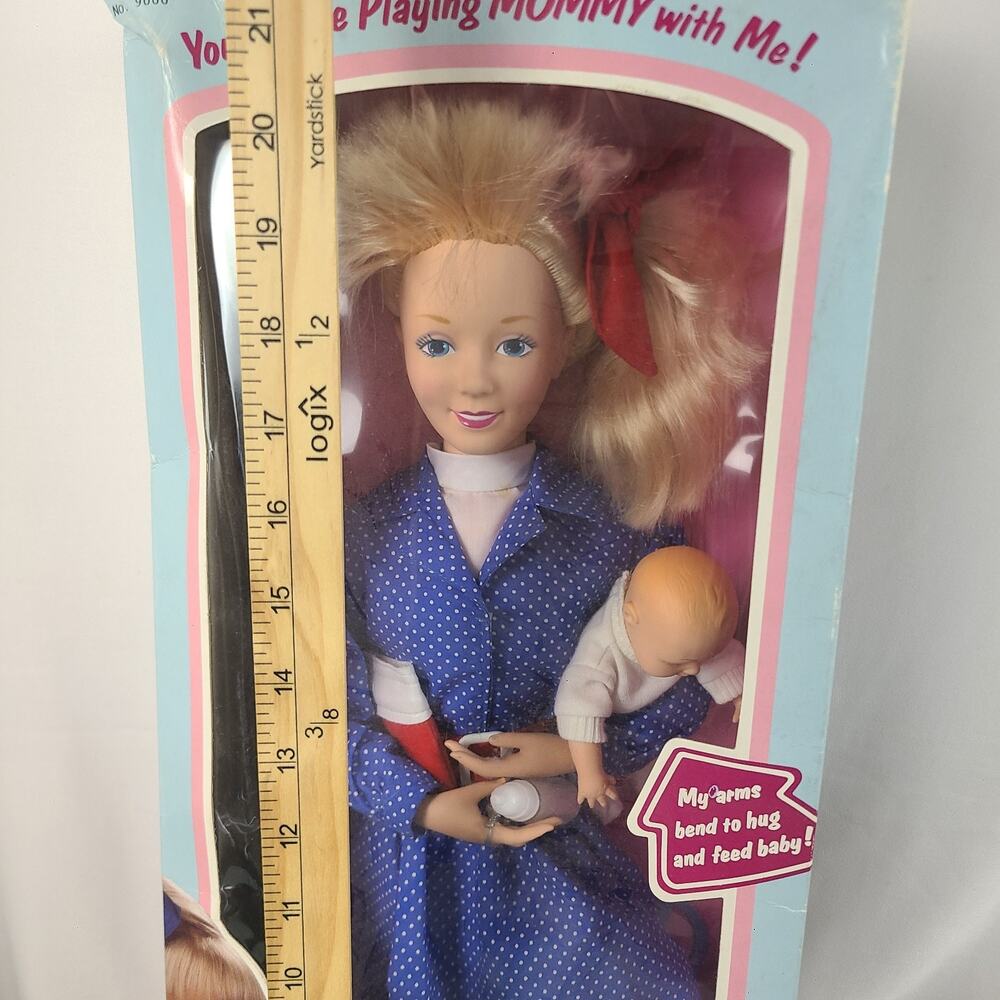 Vintage 1990 The‎ Original Mommy Doll 19" Blonde Hair With Baby Tootsie Toys - Picture 4 of 16